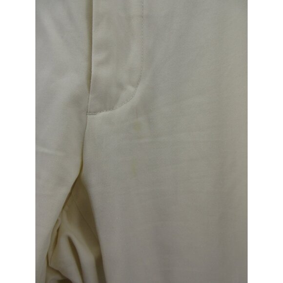 VINTAGE Ralph Lauren Polo Pants 38X32 Cream Chino Side Tabs Trousers * - Picture 7 of 14